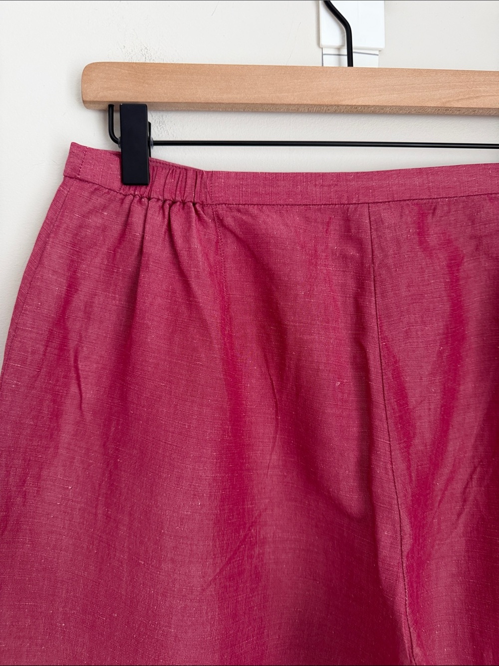 Eileen Fisher Linen Silk Blend Pull-On Cropped Pants Pink Size M - Picture 6 of 12